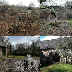 Supported volunteers at Grayhill Farm, Monmouthshire, Easter 2018